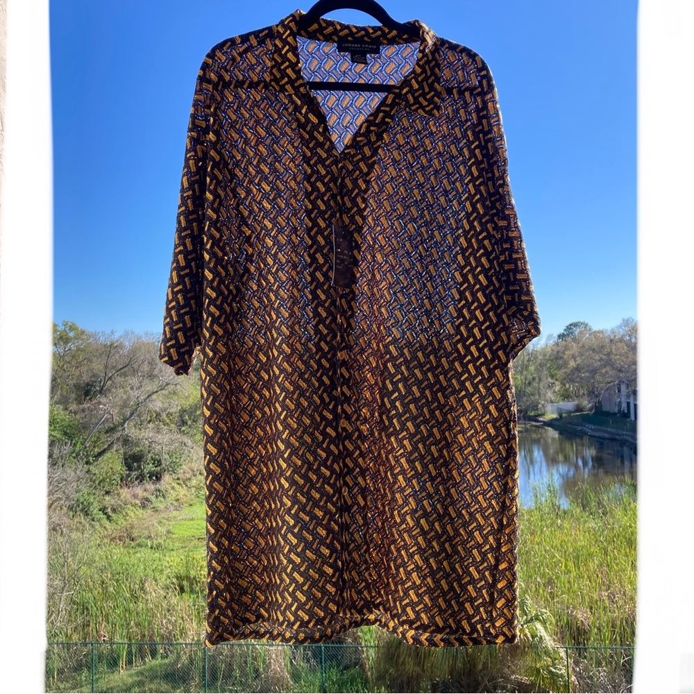 NET BLOUSE JORDAN CRAIG 
Shirt /Blouse/Buttons / Tunic SIZE: 2 XL